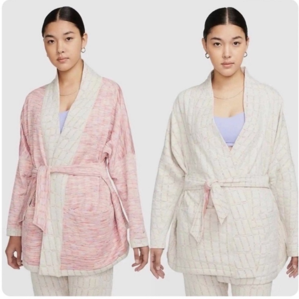 Nike Yoga Therma-FIT Luxe Jacquard Oversized Reversible Cardigan Size 1X